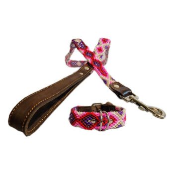 Leash and Collar Set XS 12” Pink