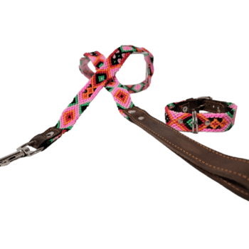 Leash and Collar Set XS 12″ Pink