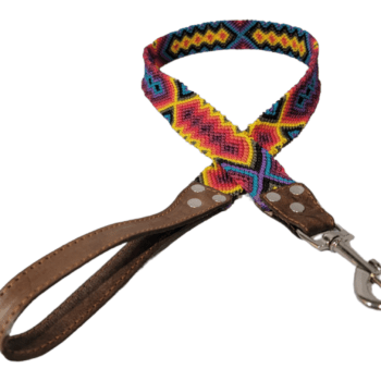 Hand Braided Leash Red and Blue