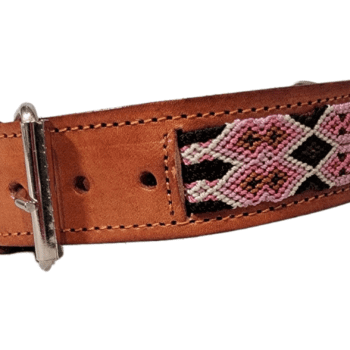 Hand Braided Leather Collar M 20″