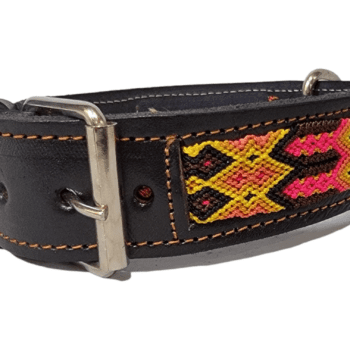 Hand Braided Leather Collar M 20″